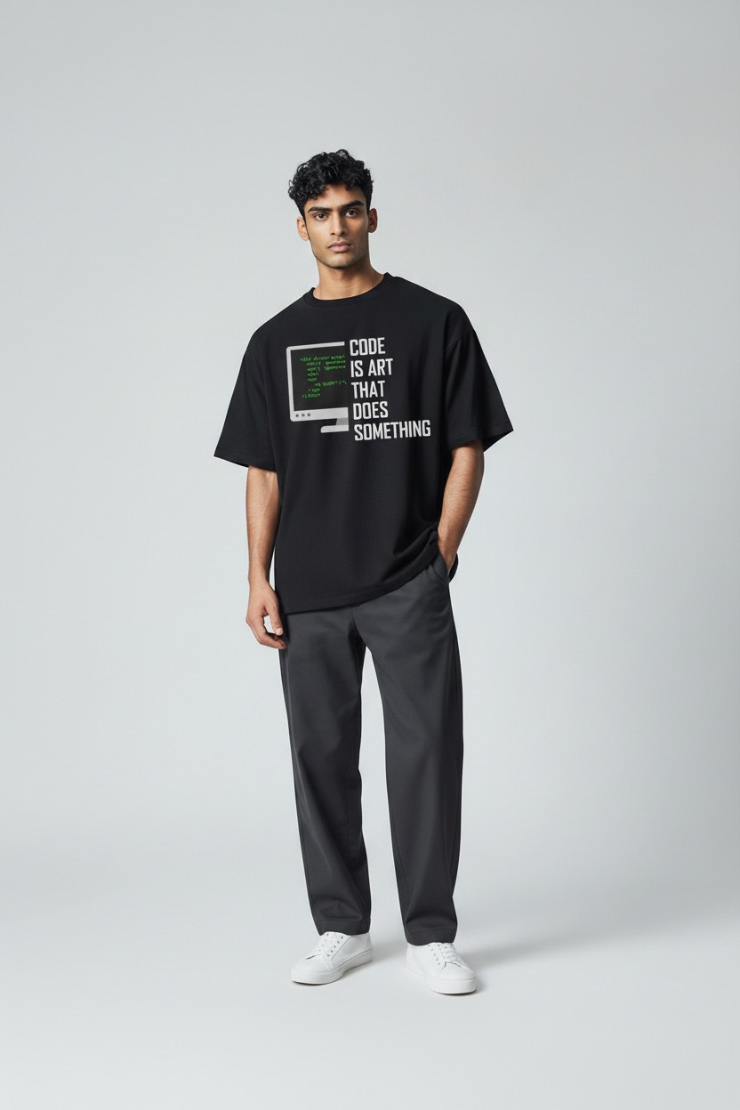 Code Is Art Oversized T-Shirt
