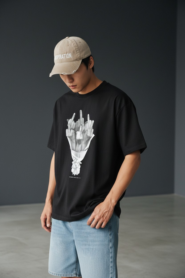 Rebellion Bouquet Oversized T-Shirt