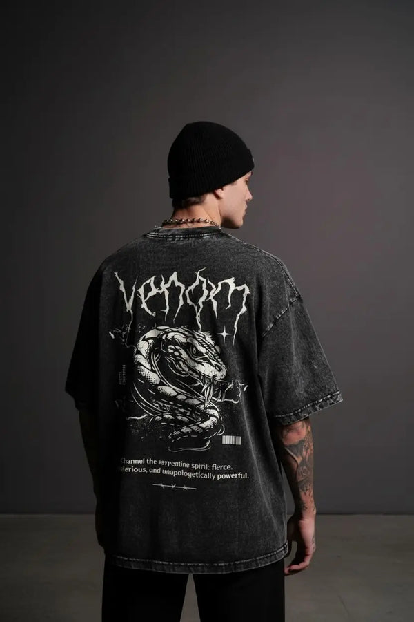 VENOM Oversized Acid Wash T-Shirt WestWild