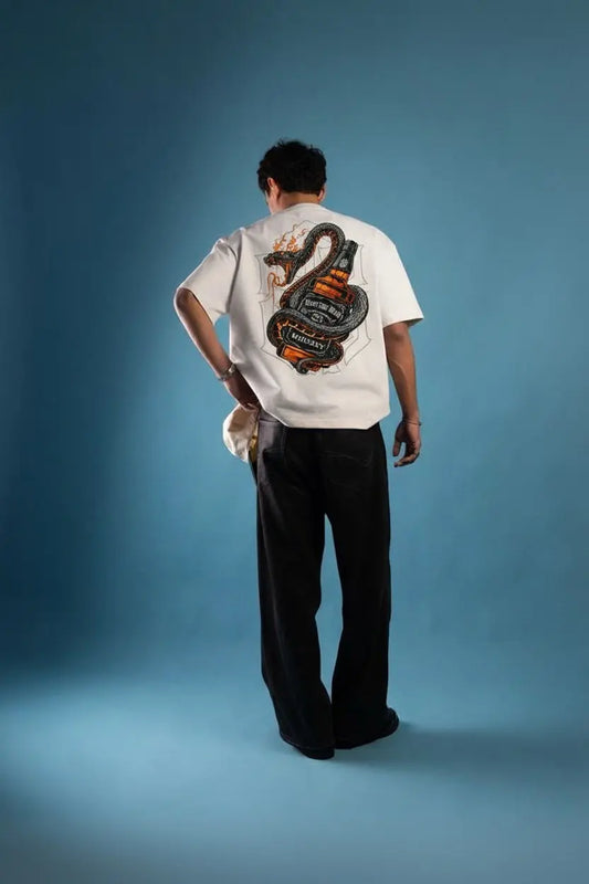 Fiery Serpent Whiskey Oversized T-Shirt WestWild